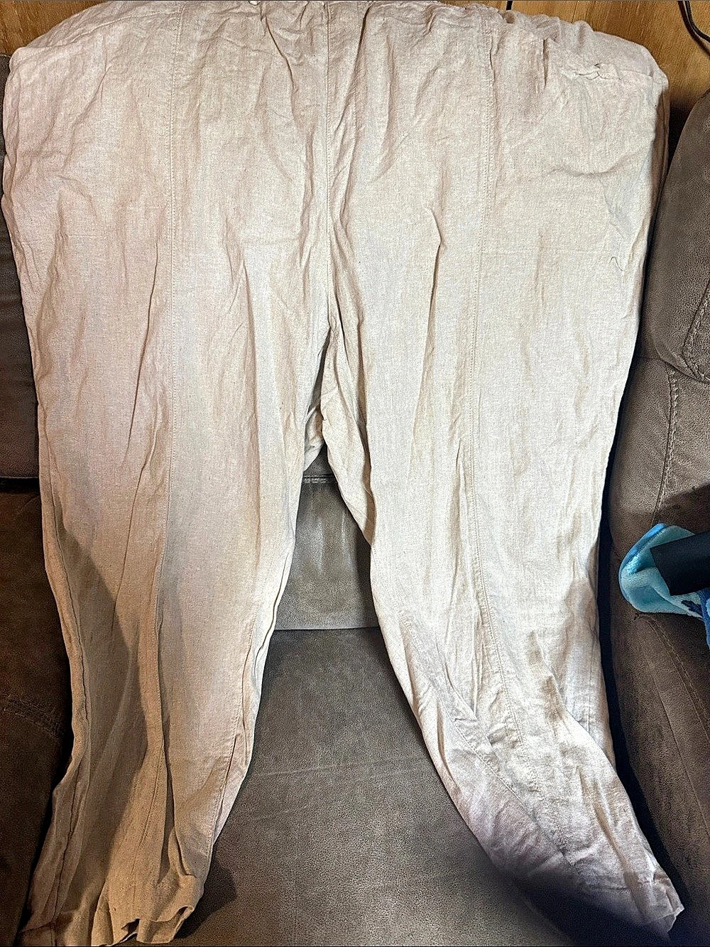 Wide Leg Pants in a cream color